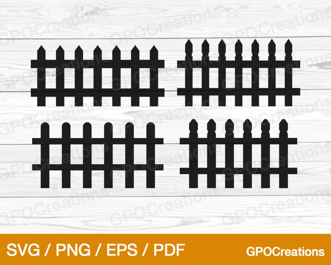 Fence SVG Picket Fence SVG Fence Clipart Wooden Fence SVG - Etsy