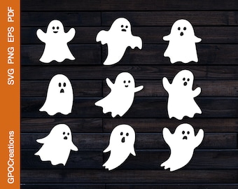 Halloween Ghost SVG, Ghost SVG, Cute Ghost SVG, Kids Halloween Svg, Ghost with Arms Svg, Ghost Face Svg, Cute Halloween Party Ghost Svg