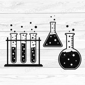 Química SVG, Ciências SVG, Professor de Ciências SVG, Professor de Química Svg, Frasco Svg, Tubo de Ensaio Svg, Ferramentas de Laboratório de Química Svg Arquivo de Corte