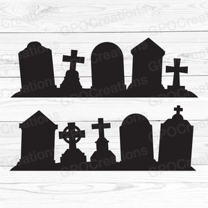 Grafstenen SVG, Halloween kerkhof SVG, kerkhof SVG, grafstenen gesneden bestand, grafstenen Svg, begraafplaats Svg, grafstenen Svg, grafstenen Png