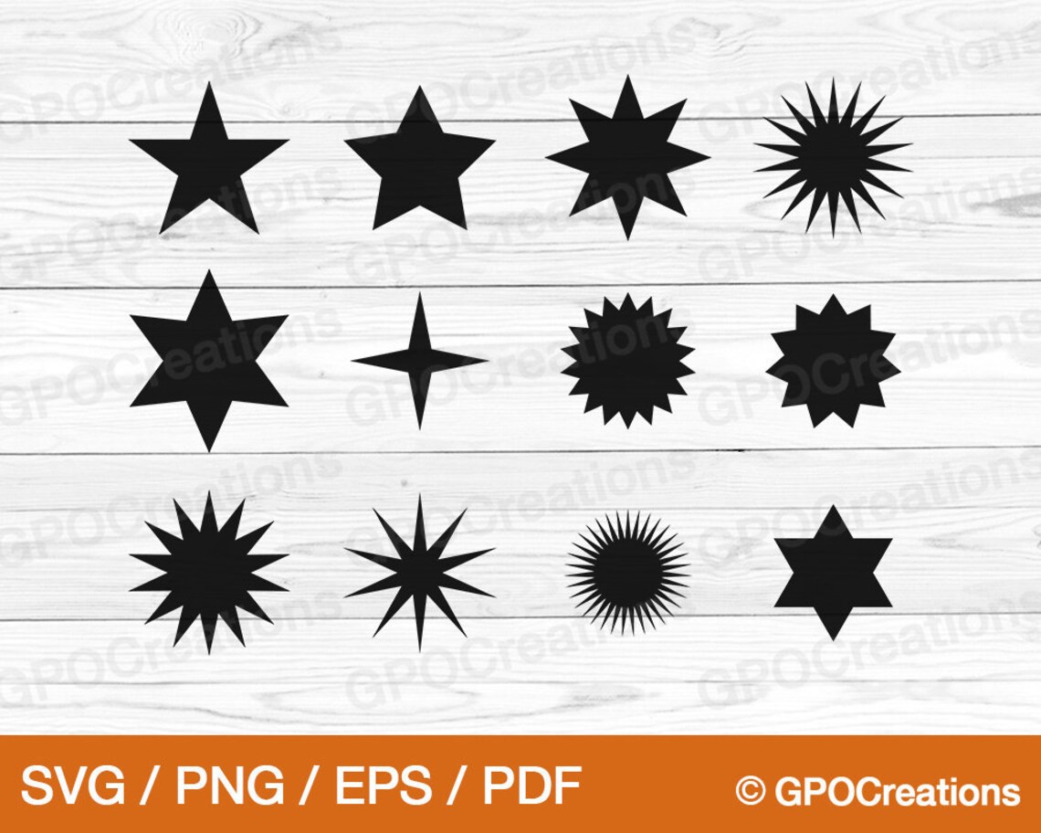 Stars SVG Bundle Stars SVG Stars PNG Stars Clipart Stars - Etsy