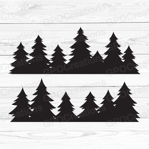 Forest SVG, Pine Tree Forest SVG, Pine Trees SVG, Tree Forest Svg, Forest Silhouette Svg, Camping svg, Forest Outdoor svg, Forest Png