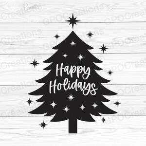Árbol de Navidad SVG, Felices Fiestas SVG, Navidad SVG, Feliz Navidad Svg, Pino Svg, Archivo de Corte de Navidad, Vacaciones Svg, Decoración de Navidad