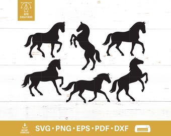 Paquete SVG de caballo, silueta de caballo SVG, archivo de corte de caballo, vector de caballo, SVG ecuestre, SVG de amante de los caballos, SVG de camiseta de caballo, SVG de chica con caballo DXF