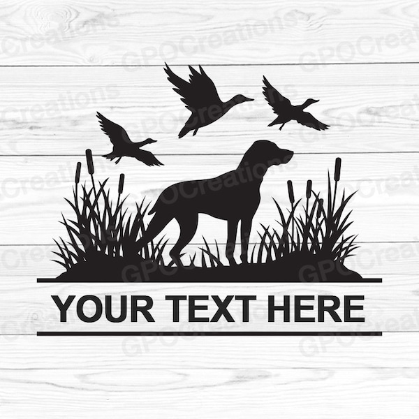 Duck Hunting SVG, Hunting Dog Monogram SVG, Hunting Season SVG, Hunting Cut File, Duck Hunting Png Clipart, Duck Hunting Dog Pointer Svg