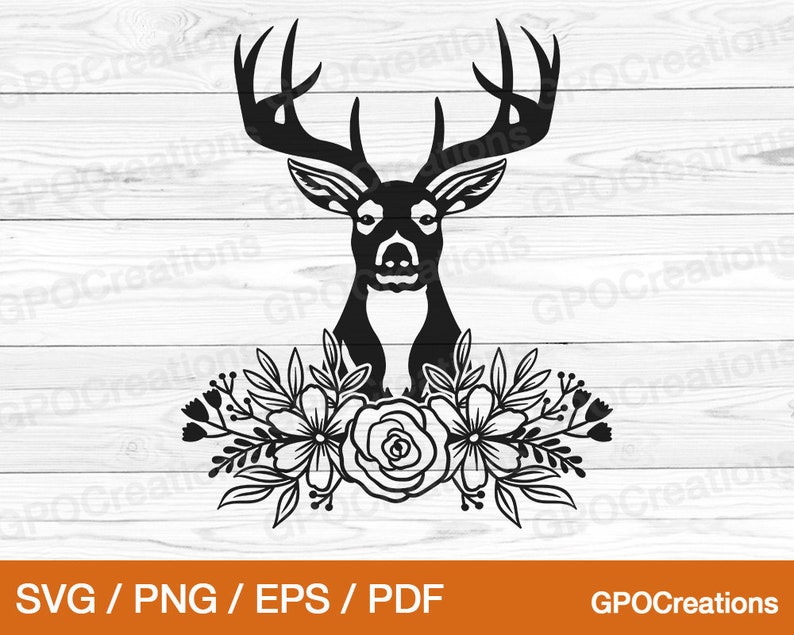 Download Art Collectibles Clip Art Deer Head Svg Deer Svg Deer Flowers Svg Instant Download Hunting Svg Deer Floral Clipart Svg Deer Head Cut File Boho Deer Svg