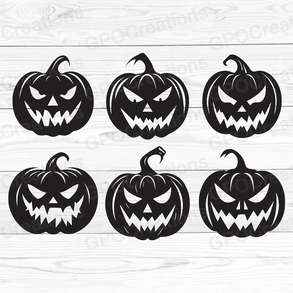 Halloween Pumpkin SVG Bundle, Jack O Lantern SVG, Pumpkin Face SVG, Halloween Svg, Pumpkin Svg, Pumpkin Clipart, Jack O Lantern Cut File Dxf