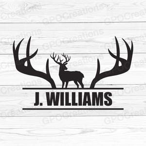 Deer SVG, Hunting SVG, Antlers SVG, Buck Svg, Deer Clipart, Deer Silhouette, Deer Hunting Svg, Deer Svg Cut File, Deer Monogram Svg, Deer