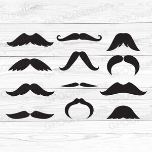 Bigode SVG, Bigode SVG, Pacote Bigode SVG, Vetor de bigode, Arquivo de corte de bigode, Bigode Png, Pai Svg, Dia dos Pais Svg, Bigode