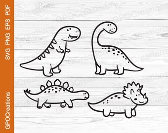 Dinosaur Svg, Cute Dinosaur Svg, Dinosaur Clipart, Dinosaur Birthday Svg, Dinosaur Print and Cut Svg, T-Rex Svg, Instant Download