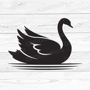 Swan SVG, Beautiful Swan SVG, Swan Cut File, Swan Vector, Swan PNG, Black Swan Svg, Wedding Svg, Bird Svg, Swan Silhouet, Swan Clipart