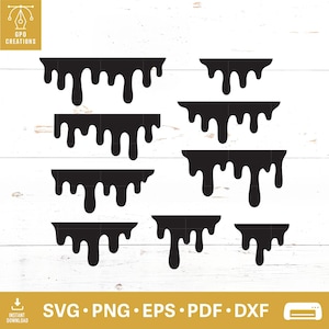 Drip SVG Bundle, Dripping SVG, Paint Drip SVG, Dripping Borders Svg, Dripping Paint Svg, Honey Drip Svg, Drip Clipart Png Dxf Cut File
