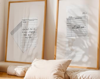 Book Lover Print Bundle | Vintage Library Card Wall Art Set | Bookish Gift Reading Nook Decor (Digital Download)