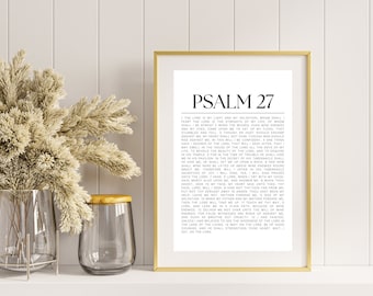 Impression d’art mural minimaliste des Écritures| Psaume 27 Wall Decor Téléchargement numérique| Le Seigneur est ma lumière et mon salut imprimable