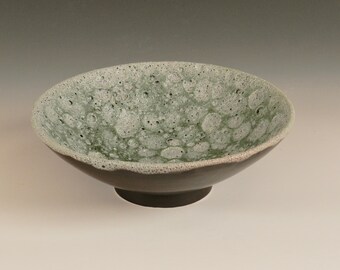 Blue & Green Crater Bowl by Lee Middleman