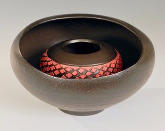 Radiant Red Gem in a Shell by Lee Middleman