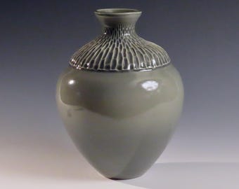 Jade Carved Bottle by Lee Middleman