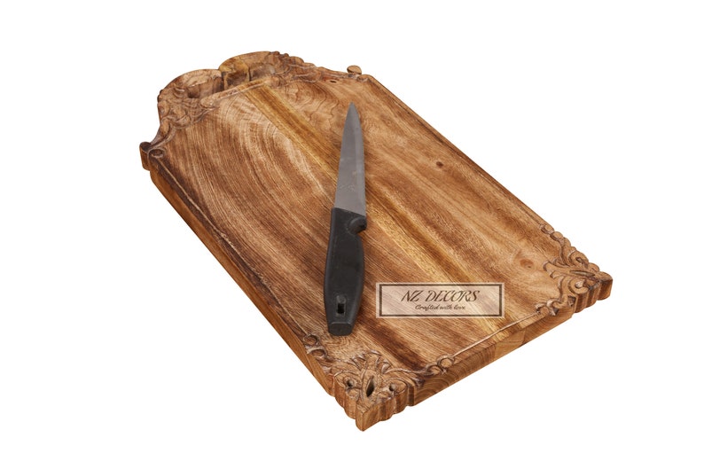 Wood Chopping Board Vegetables Cutting Board Wooden Cutting Board Personalized Chopping Board Chopping for Woman Round Chopping image 4