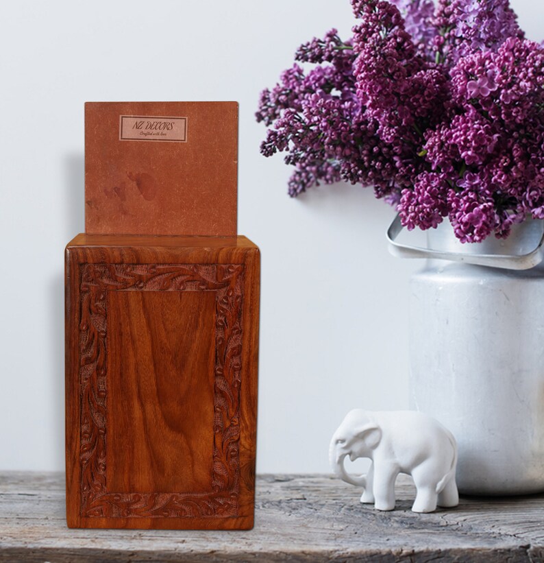 Handcrafted Rosewood Carved URNS for Human or Pet ash NZ Etsy