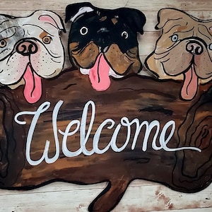 Bulldog francese Welcome Door Hanger