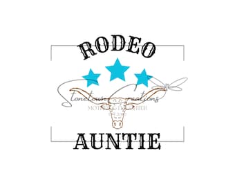 Rodeo Auntie Sublimation PNG Digital Download