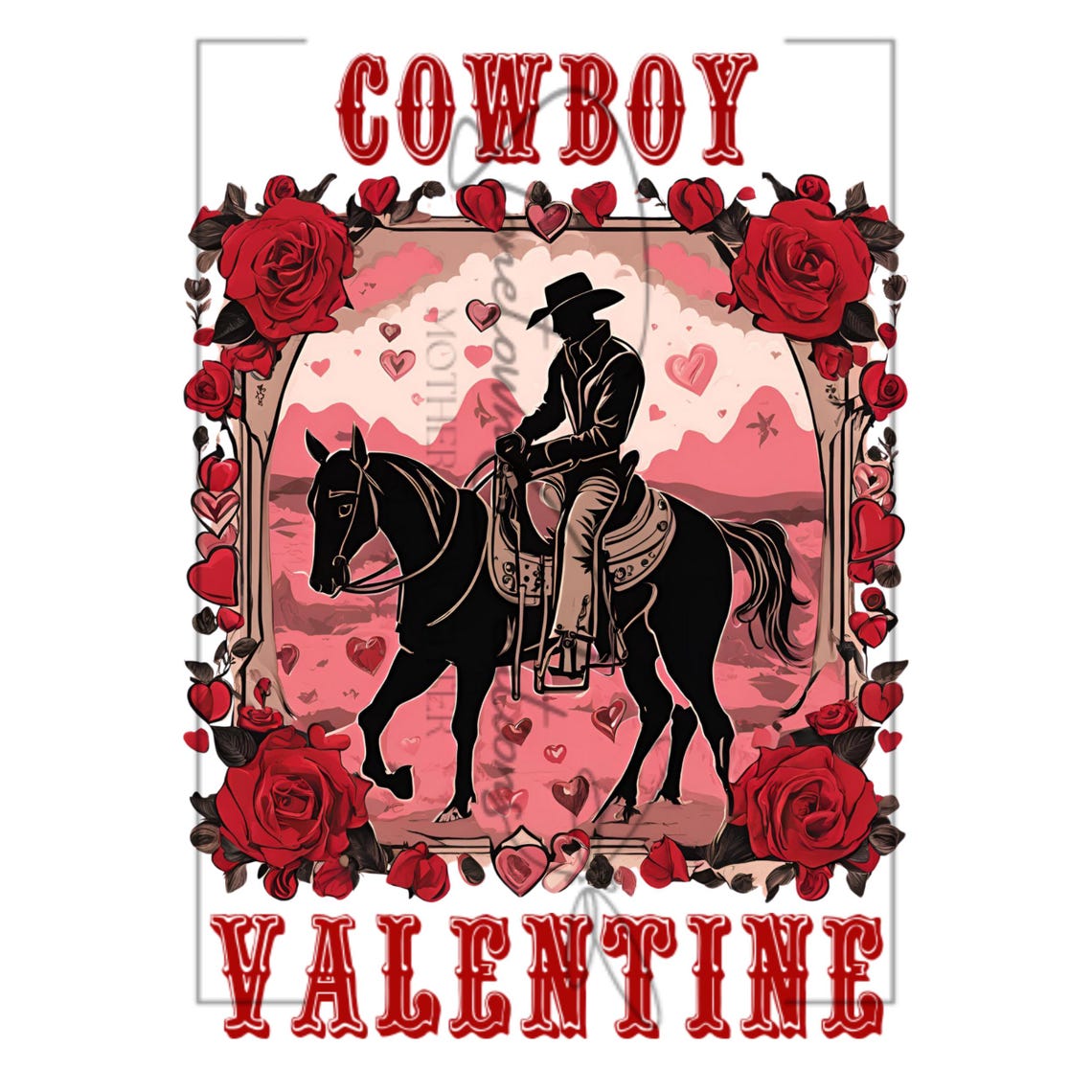 Cowboy Valentine Western Vintage Country Cowboy Wild West Valentine’s ...