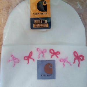 Hand Embroidered Personalized Flower Carhartt Beanie