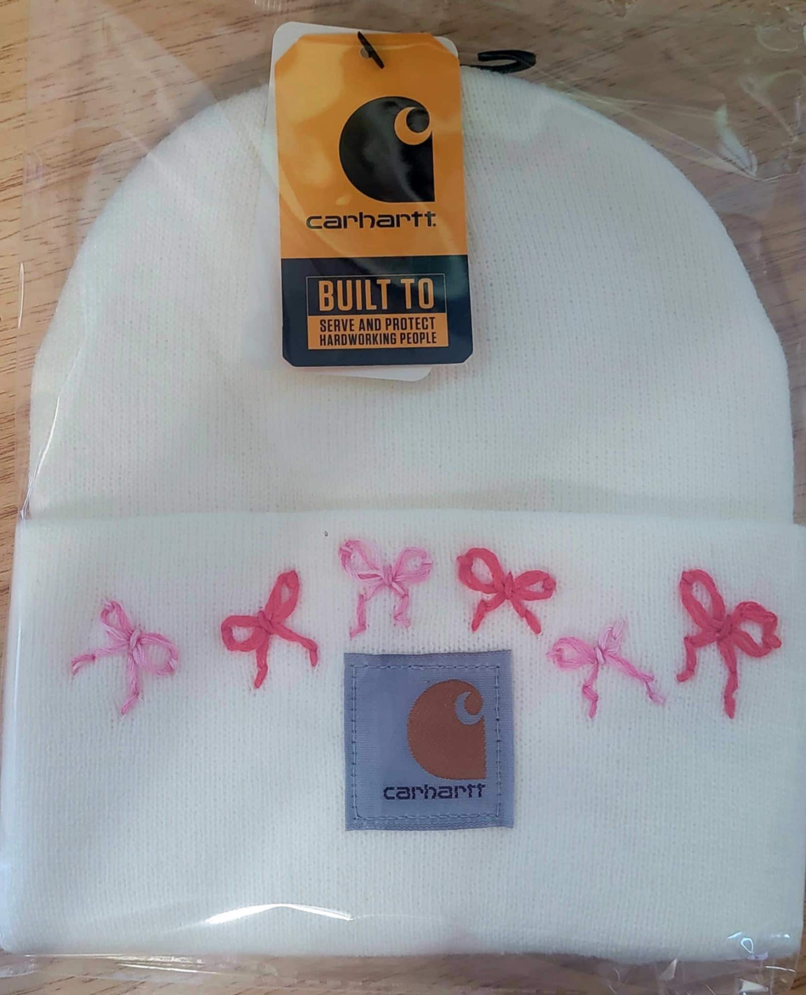 RARE Carhartt Floral embroidered Beanie Womens OS Purple & Pink Green Embroidered Carhartt Beanie - Etsy main image 2