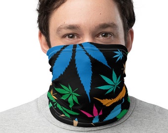 face mask, weed, face cover, 420, head band, marijuana, bandana, stoner, neck warmer, face shield, cannabis, Neck Gaiter,full face cover