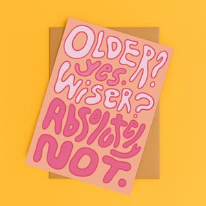 Printable Funny Birthday Card – Bold Sassy Quote – Girly Digital Card – Typographic Birthday – Witty Printable for Her - Friend Card