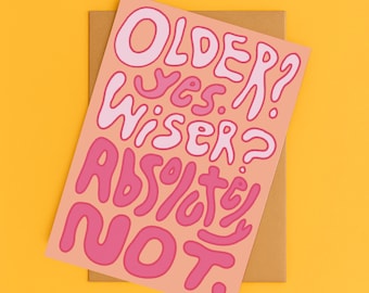 Lustige Geburtstagskarte: Frecher Spruch zum Ausdrucken für Sie (Digitaler Download 13 x 18 cm in PDF-/JPG-Dateien)