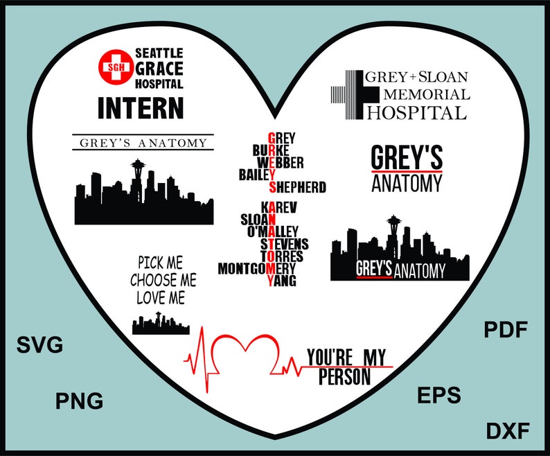 Download Grey anatomy svg. Grey anatomy cutting files. cricut. | Etsy