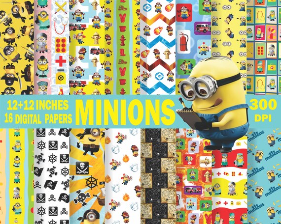 Digital Paper inspired by Minion. Minion Pattern. Digital | Etsy