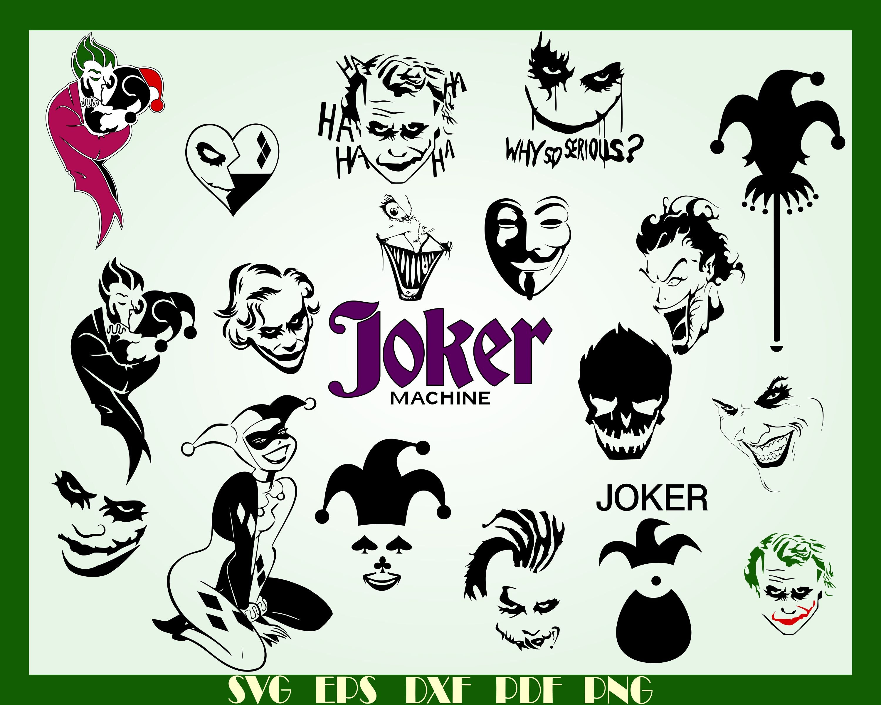Joker svg bundle. Joker svg. Cutting files. For cricut. Etsy