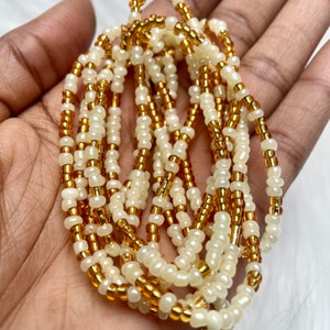 Waist Bead II Creme Dunkelgold Bild 2