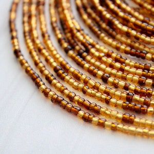 Waist Bead II Dark Gold + Brown