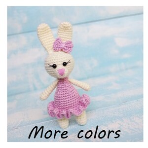 Miniature crochet toy, small crocheted bunny, mini bunny, plush rabbit bunny, custom made bunny