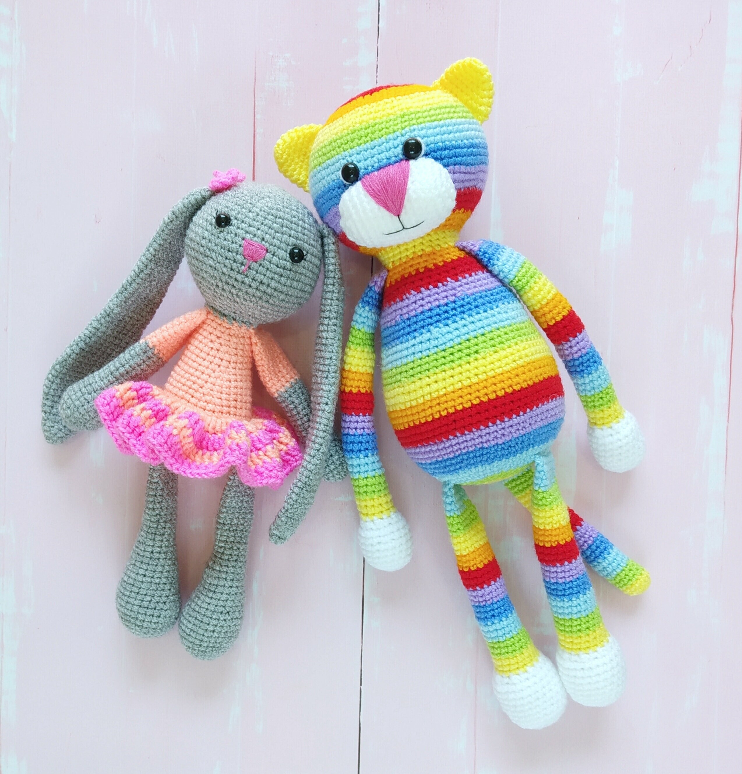 Rainbow Stuffed Cat Toy Rainbow Plush Gift Rainbow Stripe Etsy