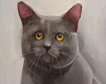 Custom Pet Oil Portrait: Hand-Painted Dog & Cat Art