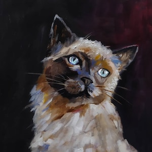 Custom pet portrait,cat oil portrait,Pet oil painting, Dog artwork, Dog memorial,Cat Portrait. Personalized pet portrait from your photo