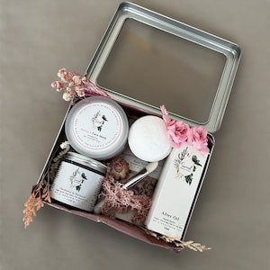 Caja de mimos, regalos para ella, paquete de cuidado personal con abrazos en una caja, regalo de agradecimiento, regalo pensando en ti, cumpleaños de madre, regalo para mejor amiga, nueva mamá