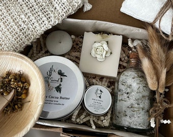 Organic pamper gifts for her birthday pamper gift set zero waste skincare gift box self care gift hamper spa for her gift box for women