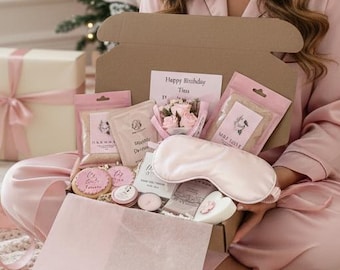 SELF CARE GESCHENKBOX für Frauen - Spa-Verwöhn-Geschenkkorb mit Lippenbalsam & Badesalz für Geburtstag und Weihnachten