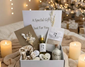 Vegan Spa Self Care Hamper Box For Her - Natural Skincare Wellness Kit