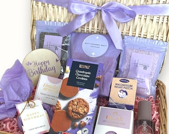 BIRTHDAY GIFTBOX for her Birthday hamper Wicker Basket birthday gift for her gift for mum gift for friend hug in a box