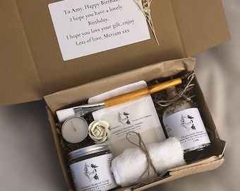 Eco friendly self care kit, natural beauty hamper for her, bath and body gift set for Christmas spa gift set, Organic skincare gift for her