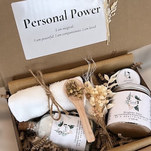 Afirmações positivas pacote de autocuidado presentes de natal spa presente para ela conjunto de presente de cuidados com a pele para mulheres caixa de presente de bem-estar cesta de aniversário natal