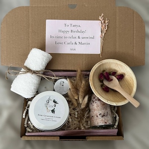 Organic Spa Gift Set: Natural Skincare, Lip Balm, Bath Salts