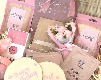 Set de regalo de spa: Caja de regalo de cumpleaños con bomba de baño y aperitivos