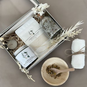 Coffret Spa personnalisé : Panier de bain naturel et de relaxation du corps